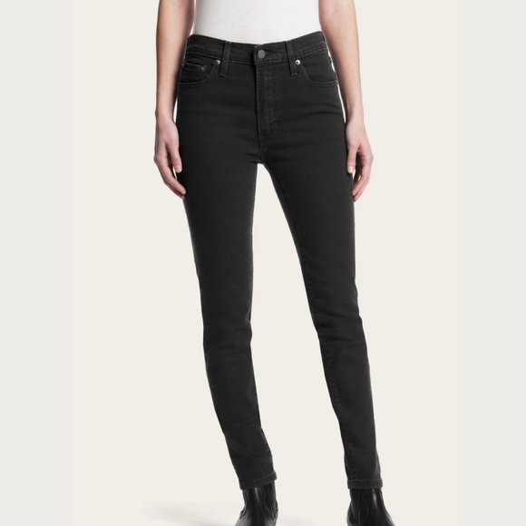 Frye Addie Classic Mid Rise Fitted Skinny Jeans Black Ember Size 25 - Picture 16 of 16